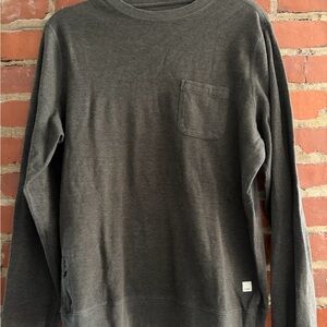 Vuori Men's Dark Gray Pocket Crewneck Sweater
